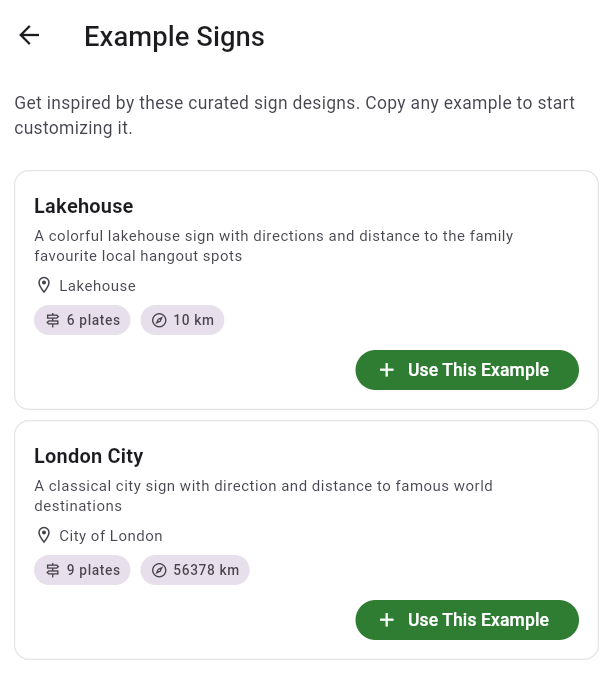 Example signs you can copy as a starting point